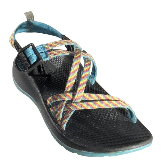 CHACO Kid's Juniors Z/Cloud Sandals Adjustable Straps Vibrant Pattern Size 5 - Picture 1 of 13